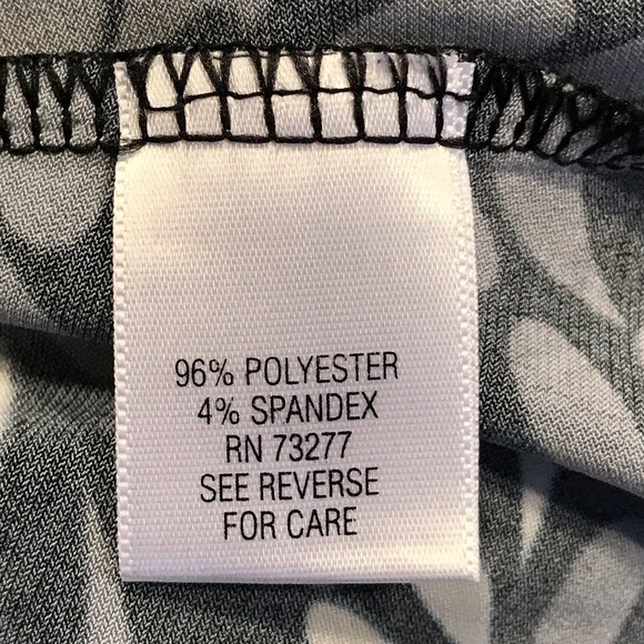 Apt 9 Black White Grey Belted Wrap Dress Size Medium - Picture 6 of 6